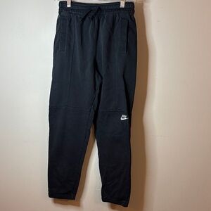 Nike Black Jogger Pants with White Swoosh
